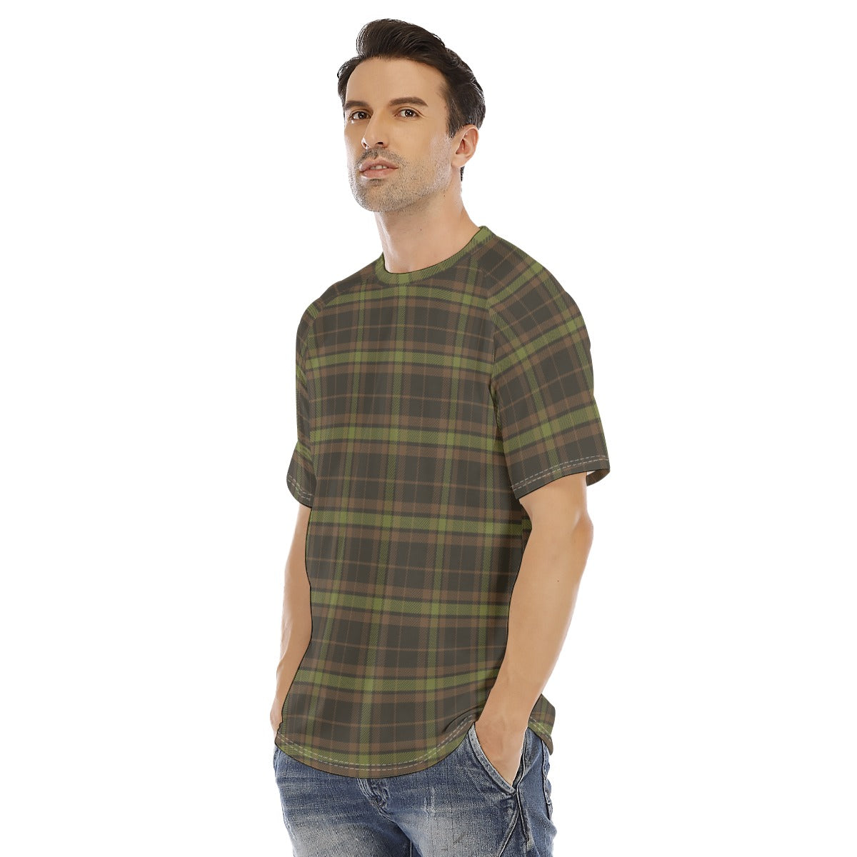 Men's short-sleeve T-shirt / Camo Plaid