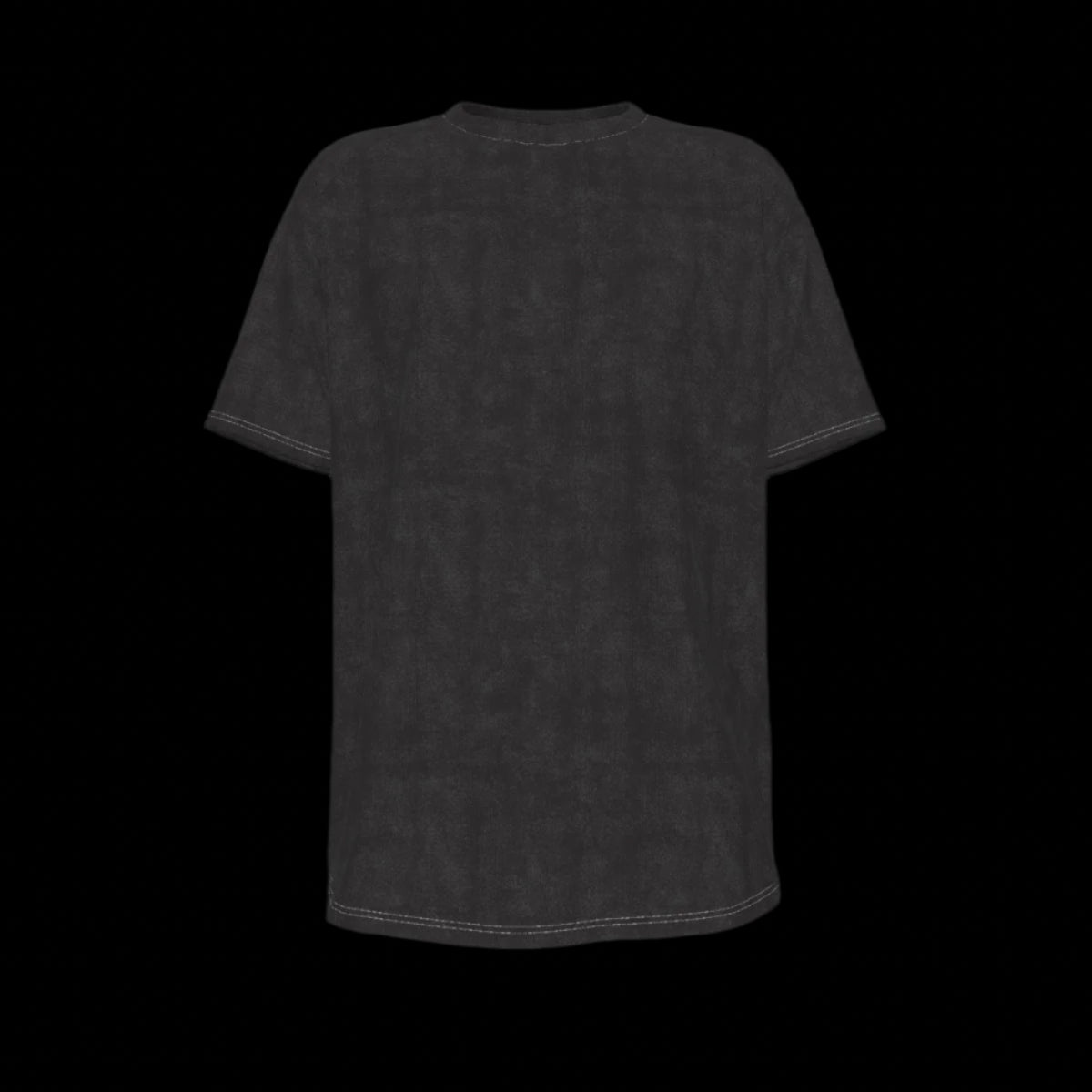 Front of a Black t-shirt on a black background