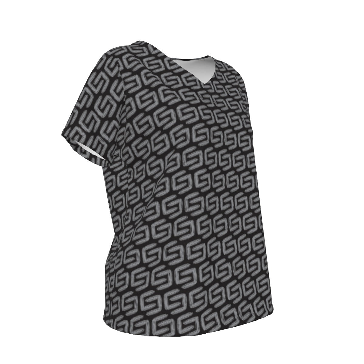 Women's V-Neck Short Sleeve T-shirt / Box Design