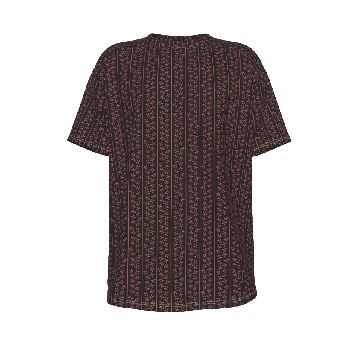 Men's short-sleeve T-shirt / Chocolate Floral Strips