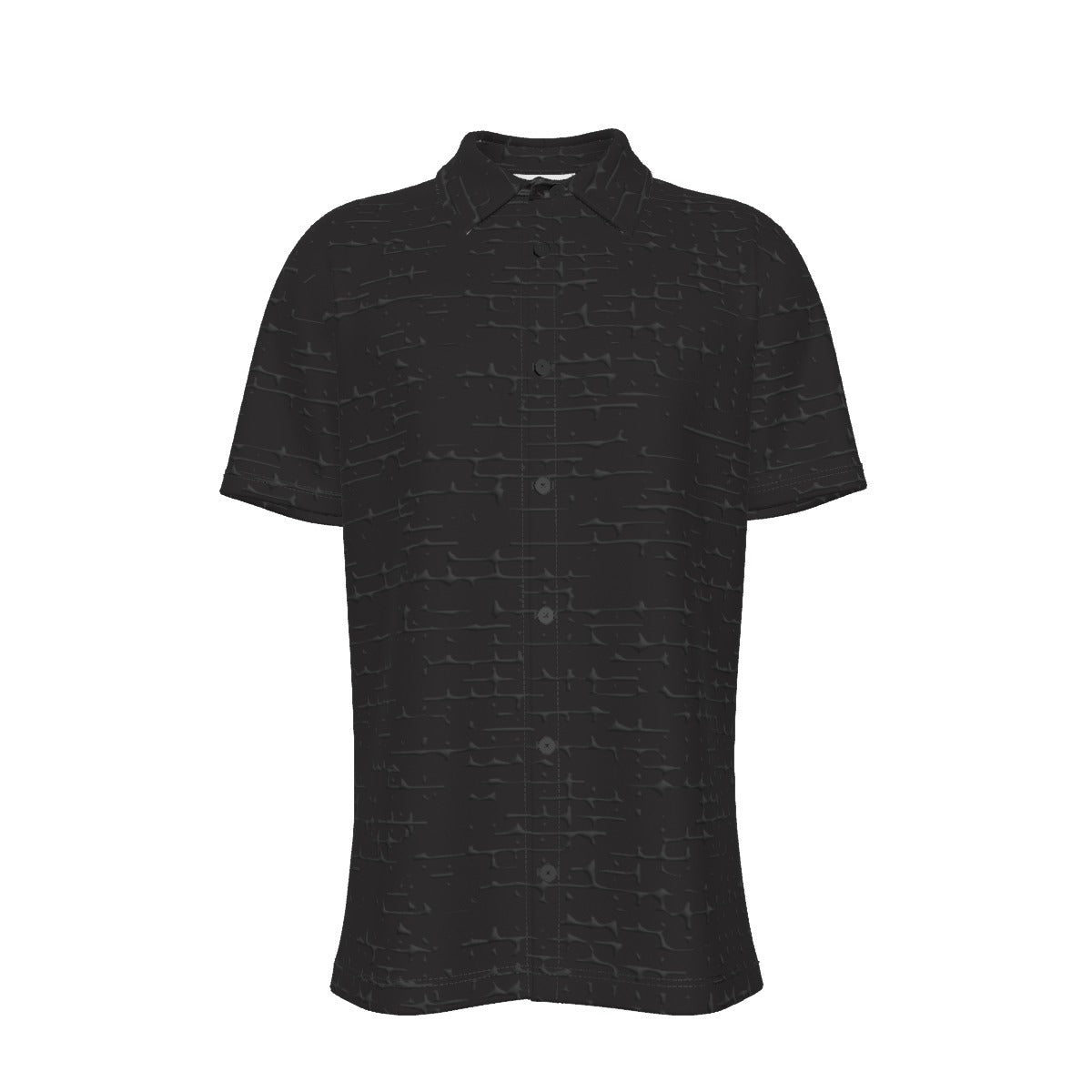 Men's Button Down Short Sleeve Shirt / Dark Distract