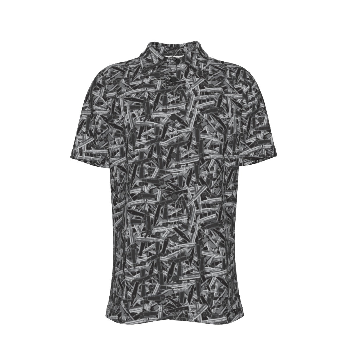 Men's Button Down Short Sleeve Shirt / 5.56 ArmaLite Design