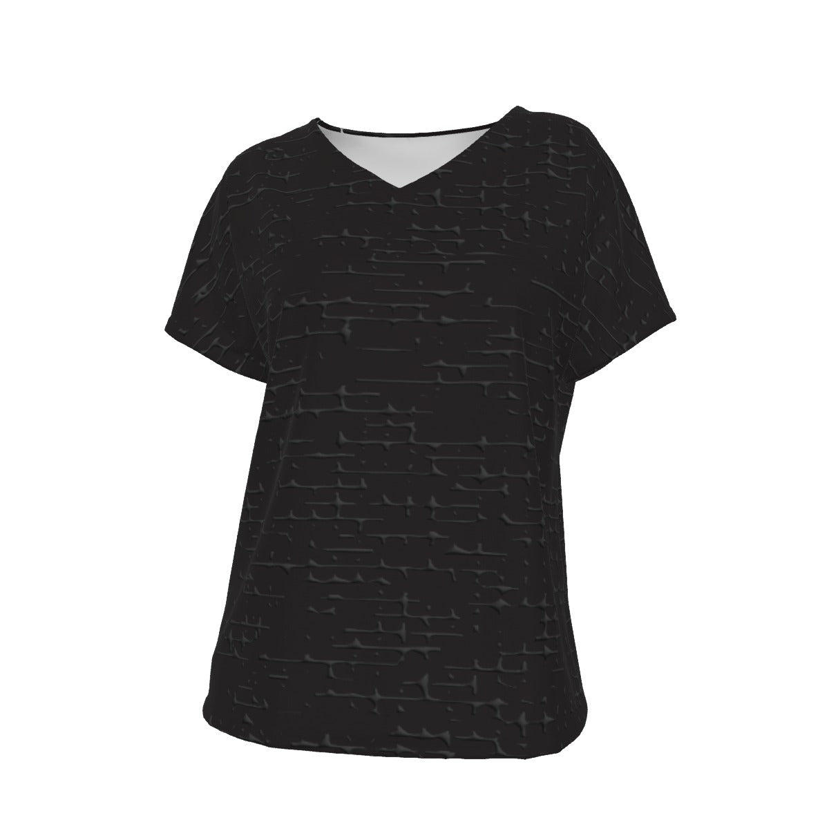 Women's V-Neck Short Sleeve T-shirt / Dark Distract