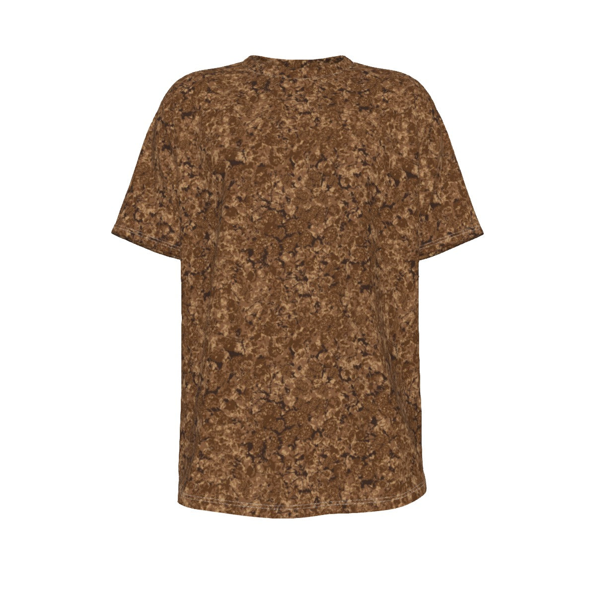 Men's short-sleeve T-shirt / Brown Flower Design