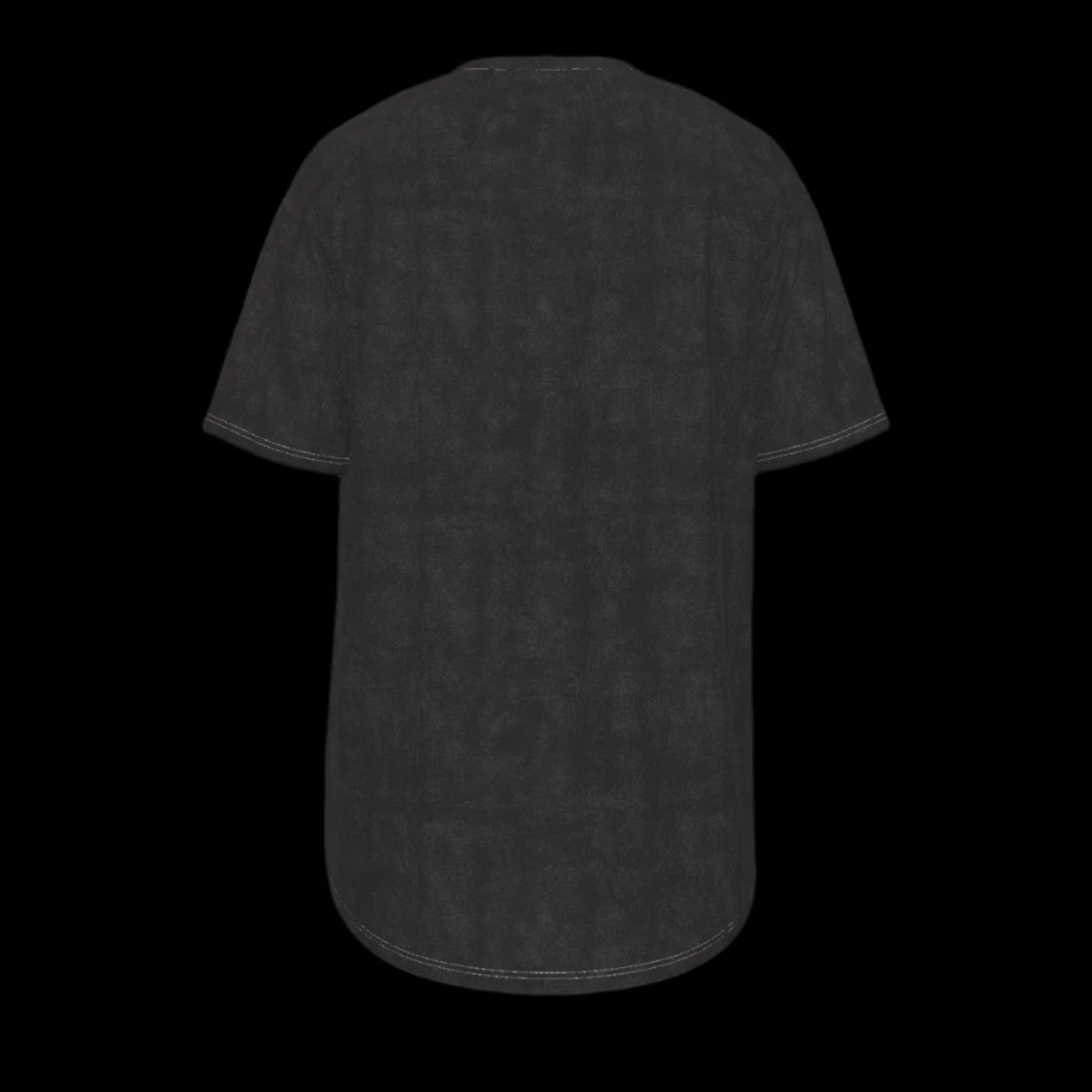 Back of a Black t-shirt on a black background