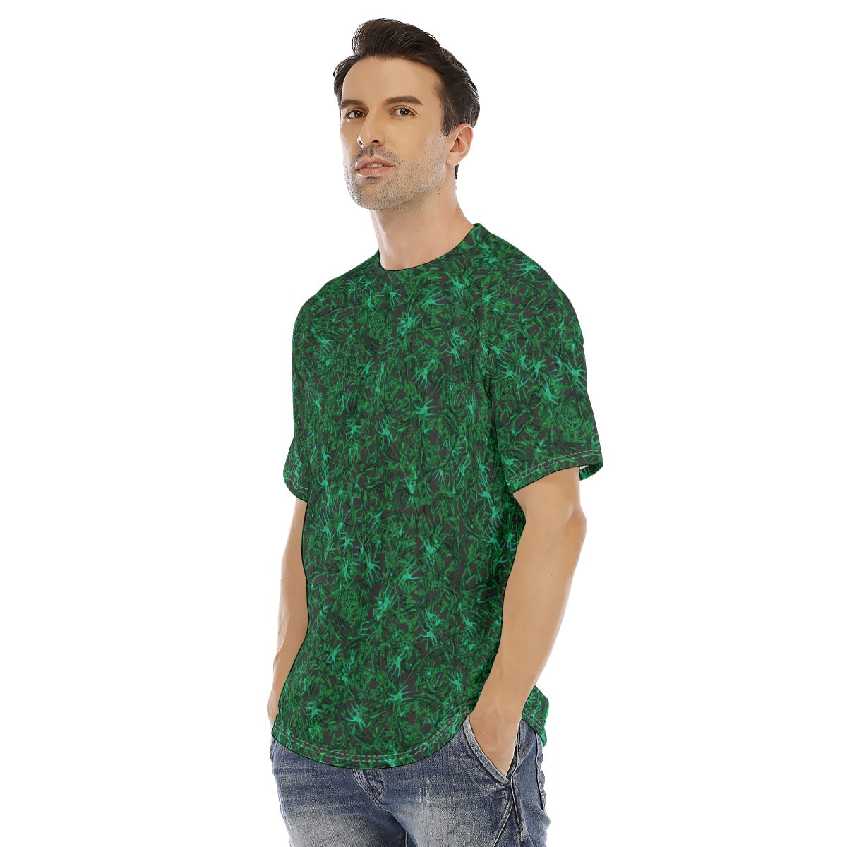 Men's short-sleeve T-shirt / Antler Random Green Design
