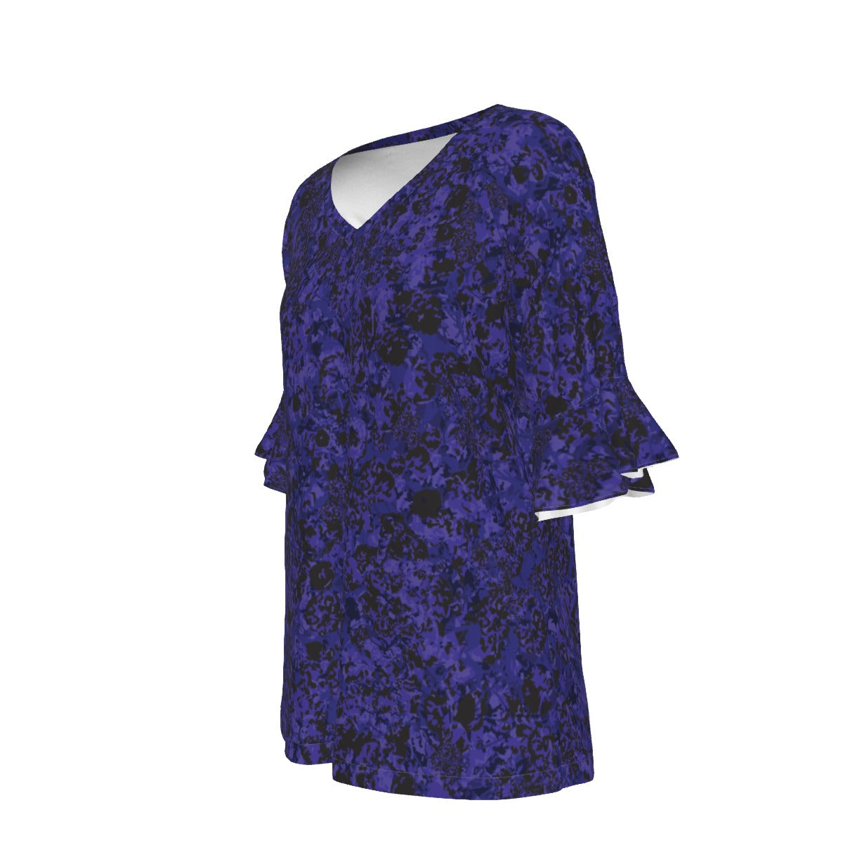 Dark Purple Joy Soft Bell Sleeve CCW Blouse