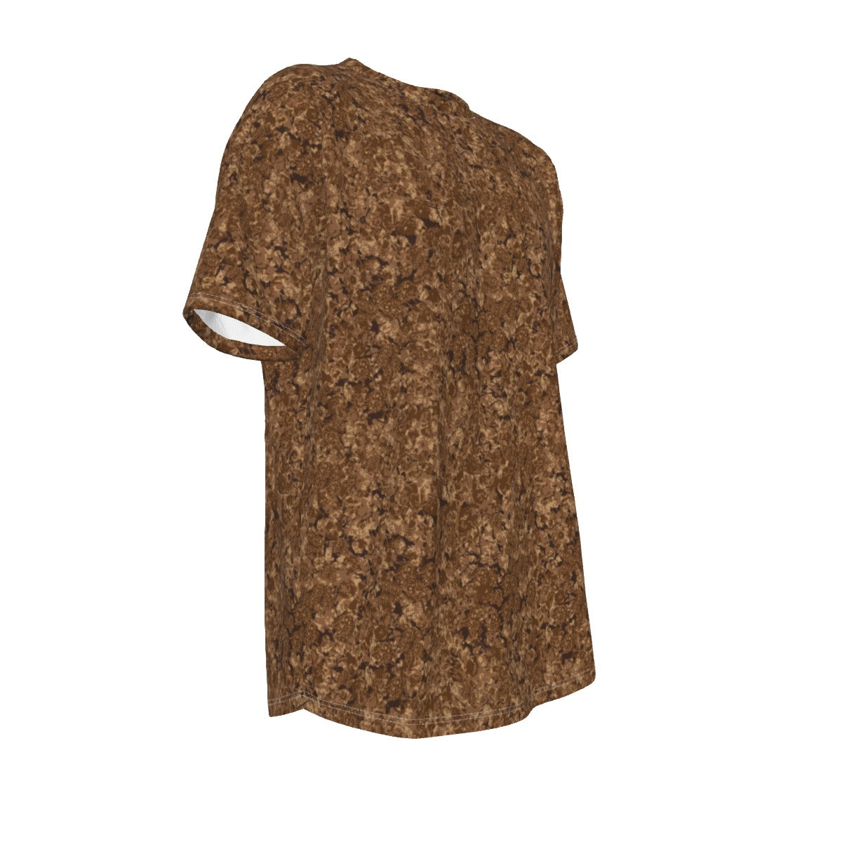 Men's short-sleeve T-shirt / Brown Flower Design