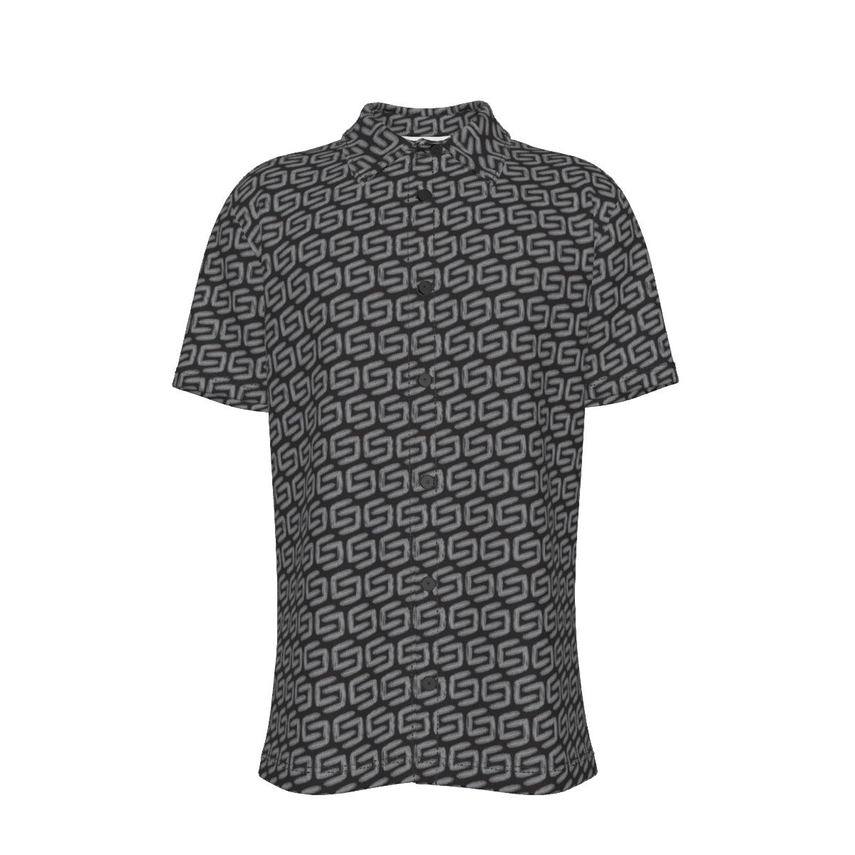 Men's Button Down Short Sleeve Shirt / Box Design
