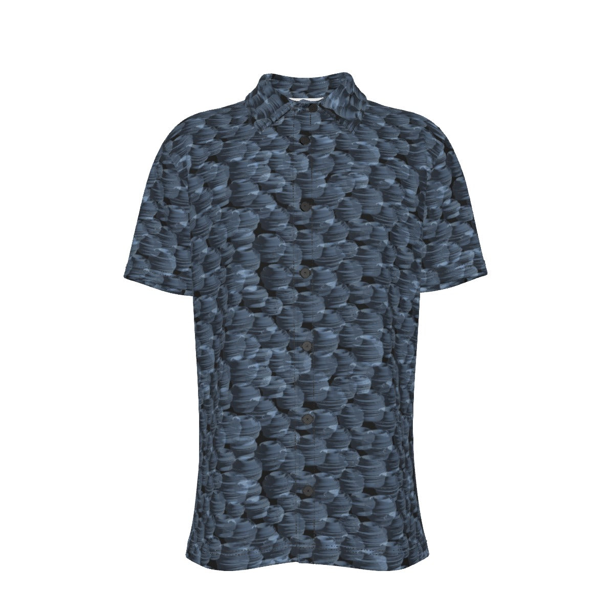 Men's Button Down Short Sleeve Shirt / Pottery Design