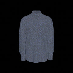 Front of a green plaid long sleeve shirt on a black background