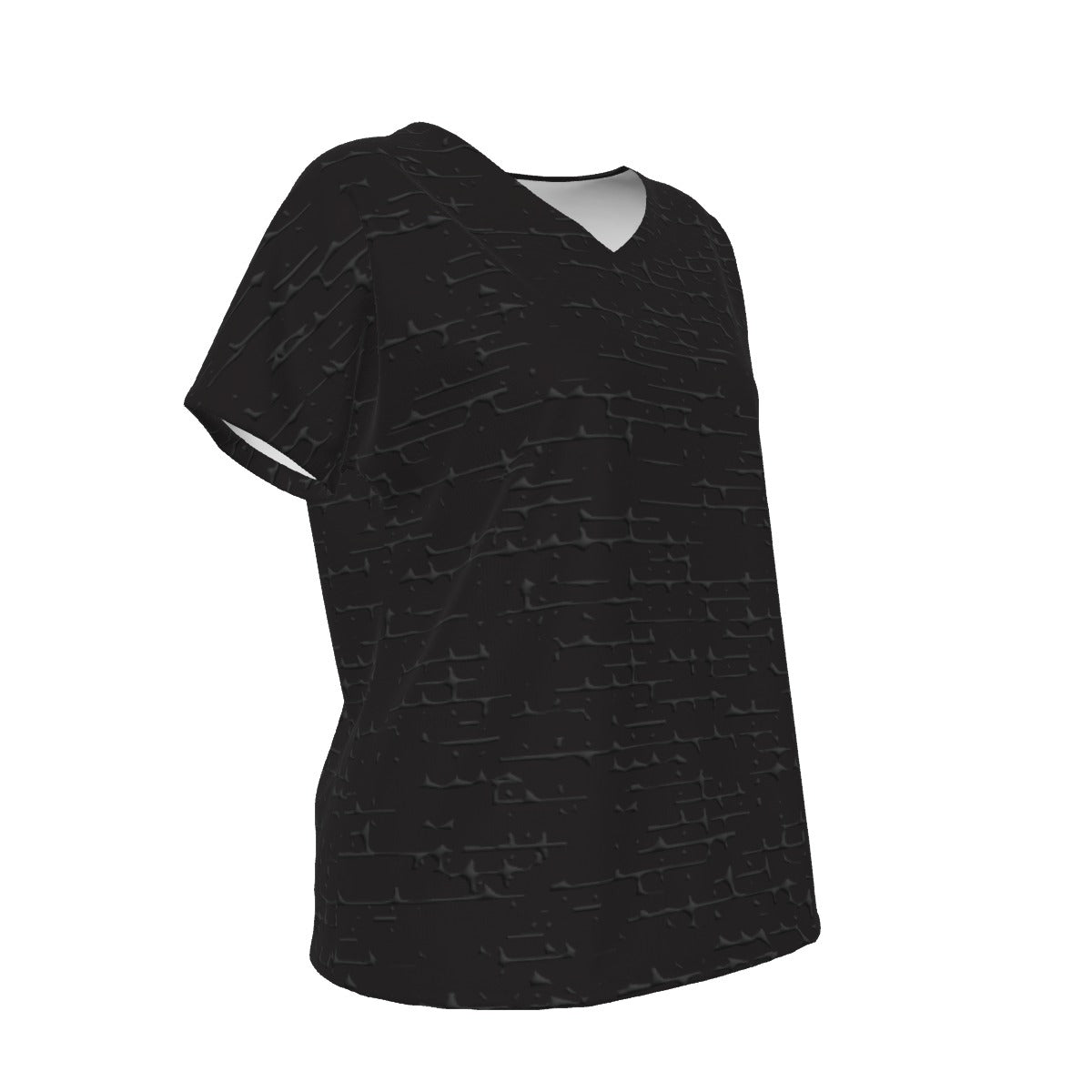 Women's V-Neck Short Sleeve T-shirt / Dark Distract