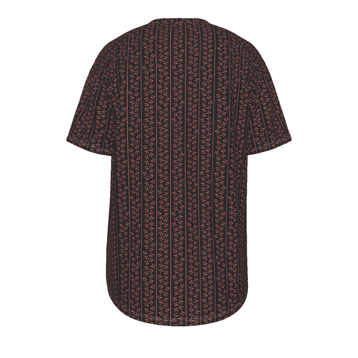 Men's short-sleeve T-shirt / Chocolate Floral Strips