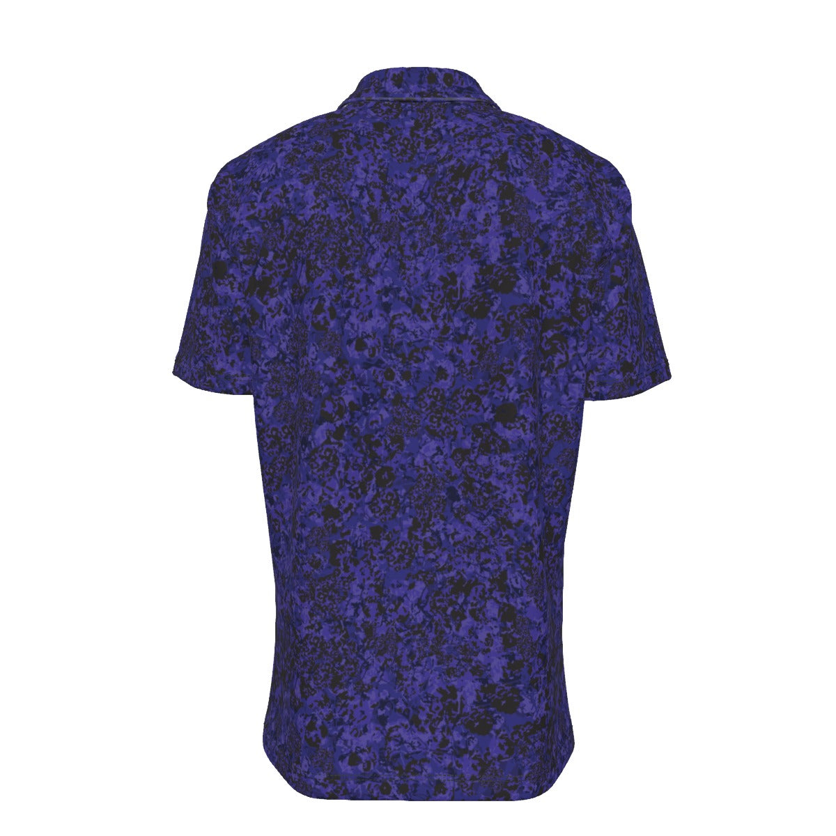 Men's Button Down Short Sleeve Shirt / Dark Purple Joy Design