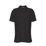 Men's Button Down Short Sleeve Shirt / Dark Distract