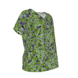 Women's V-Neck Short Sleeve T-shirt / Light Femanin Camo Design
