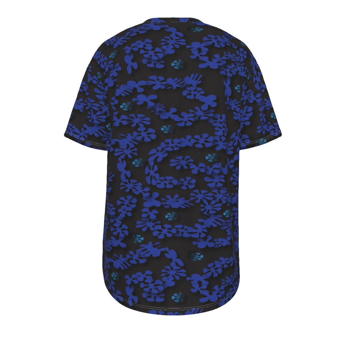Men's short-sleeve T-shirt / Blue Vine with flowers Design