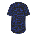 Men's short-sleeve T-shirt / Blue Vine with flowers Design