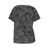 Women's V-Neck Short Sleeve T-shirt / Grey Rush