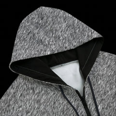 Front top of hoodie with a unique pattern on a black background