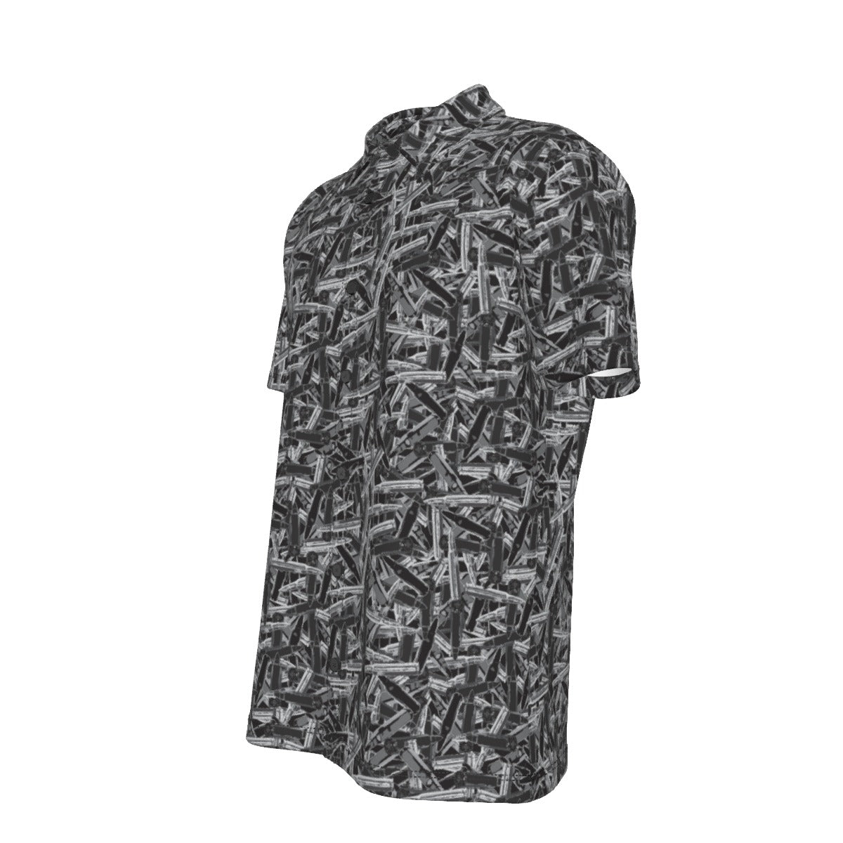 Men's Button Down Short Sleeve Shirt / 5.56 ArmaLite Design