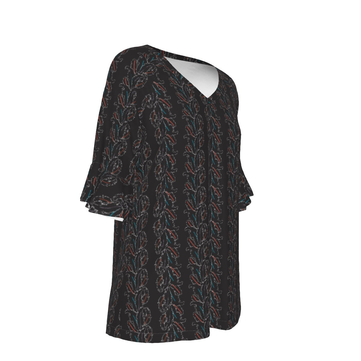 Feather Glow Soft Bell Sleeve CCW Blouse