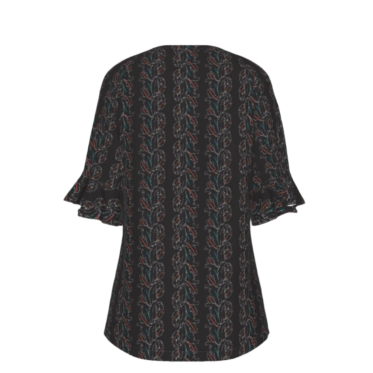Feather Glow Soft Bell Sleeve CCW Blouse