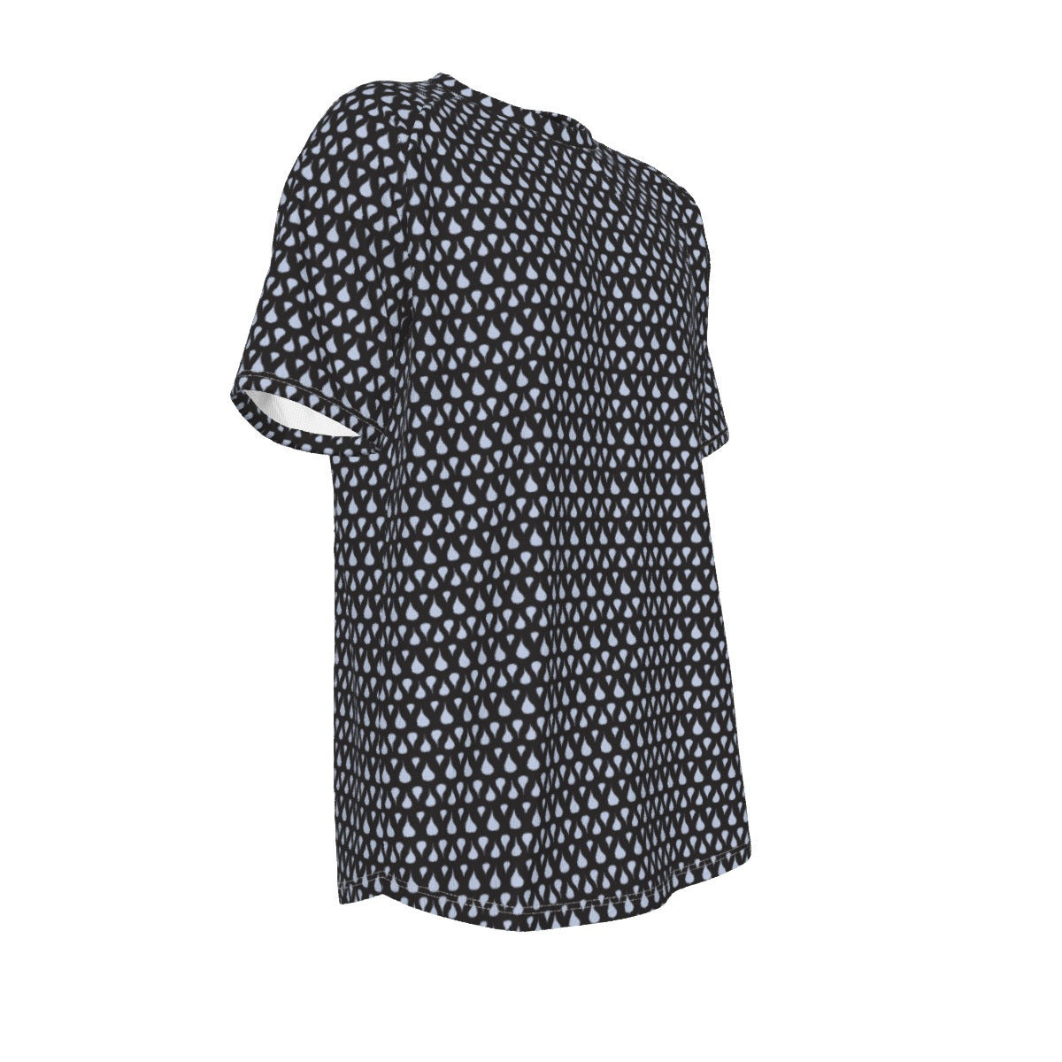 Men's short-sleeve T-shirt / Rain Drops on Black Design