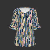 Modern Pastel Soft Bell Sleeve CCW Blouse
