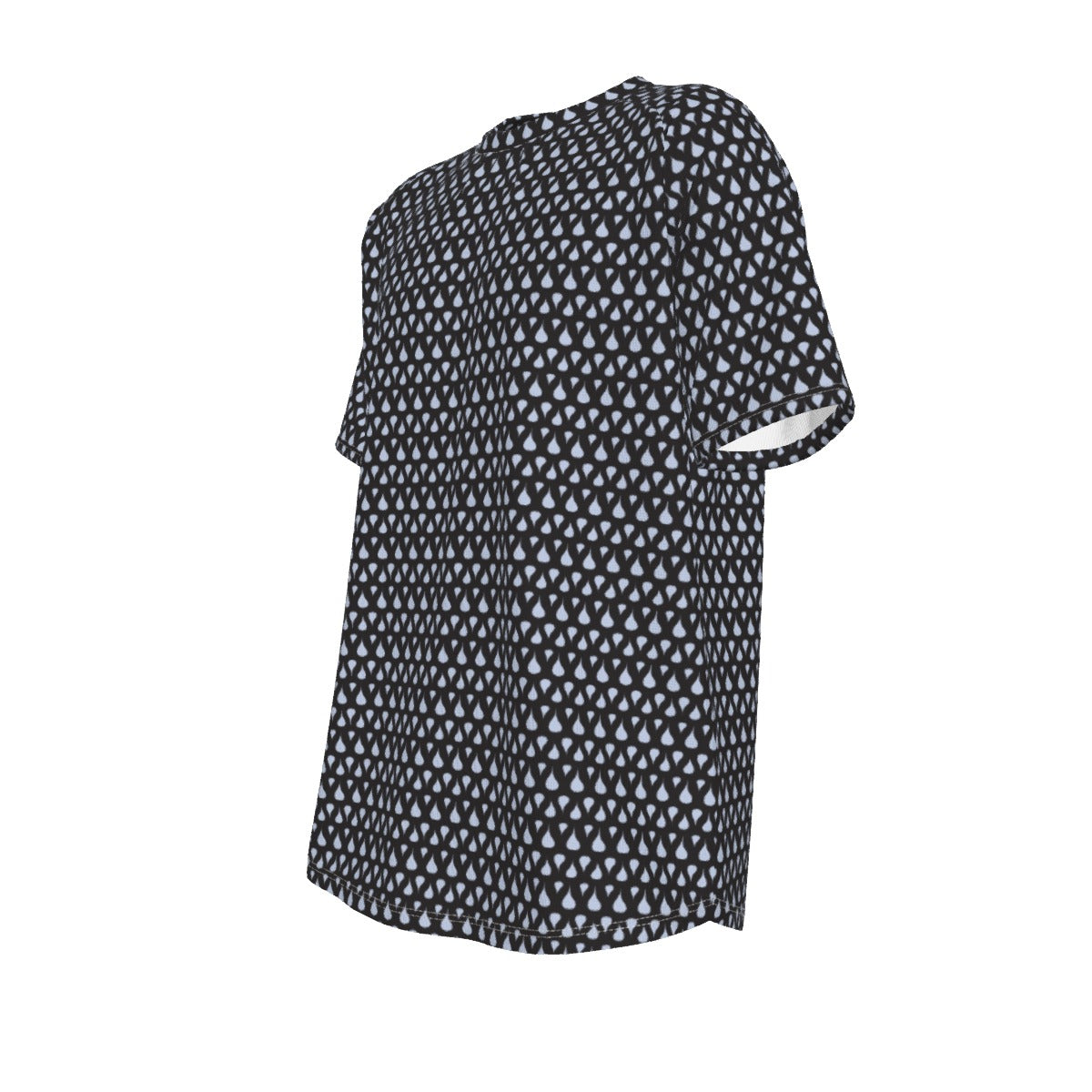 Men's short-sleeve T-shirt / Rain Drops on Black Design
