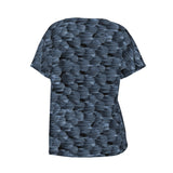 Loose fit V-neck Short Sleeve T-shirt / Pottery Art Design
