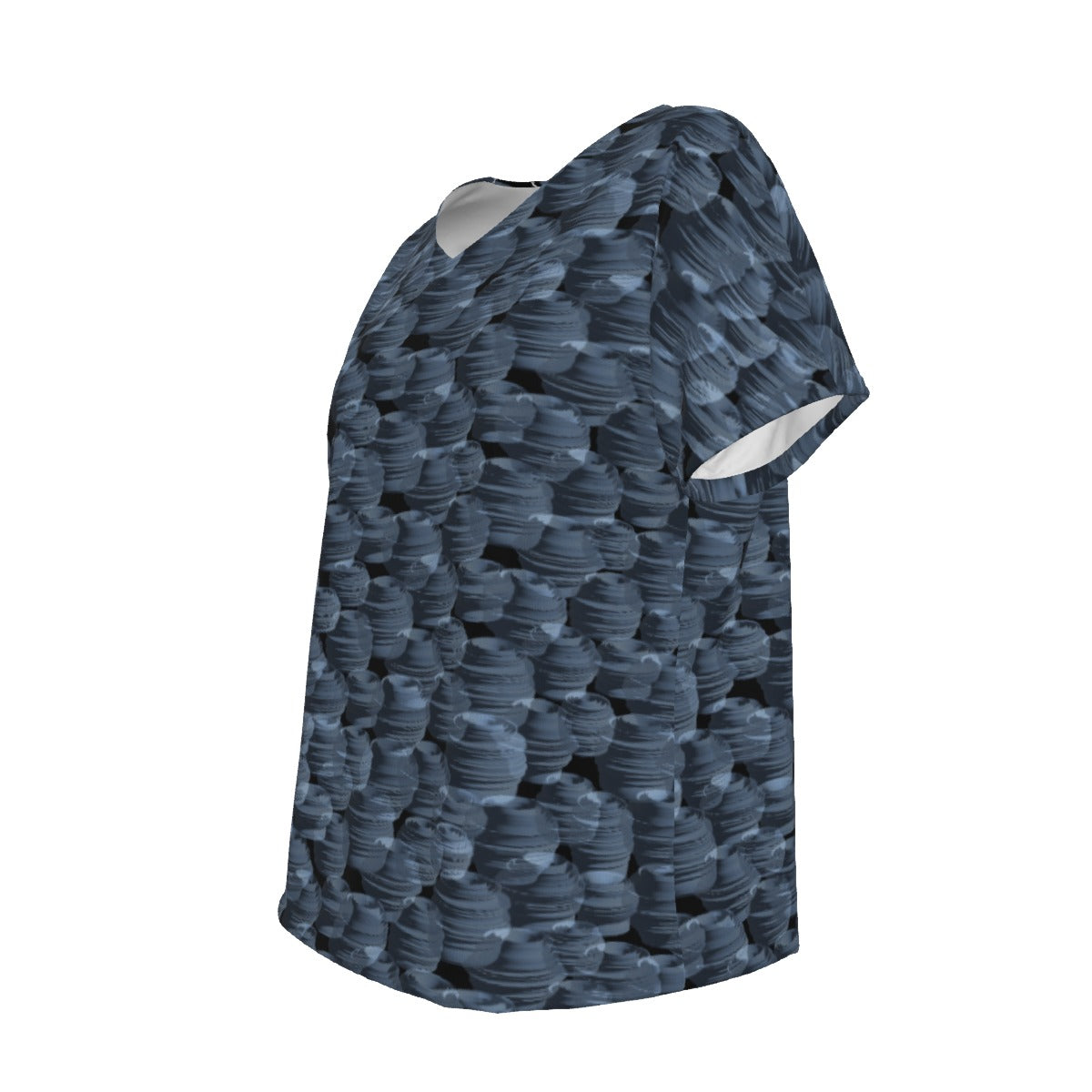 Loose fit V-neck Short Sleeve T-shirt / Pottery Art Design