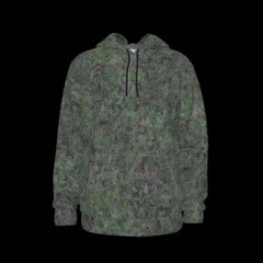 Front of camouflage hoodie on a black background