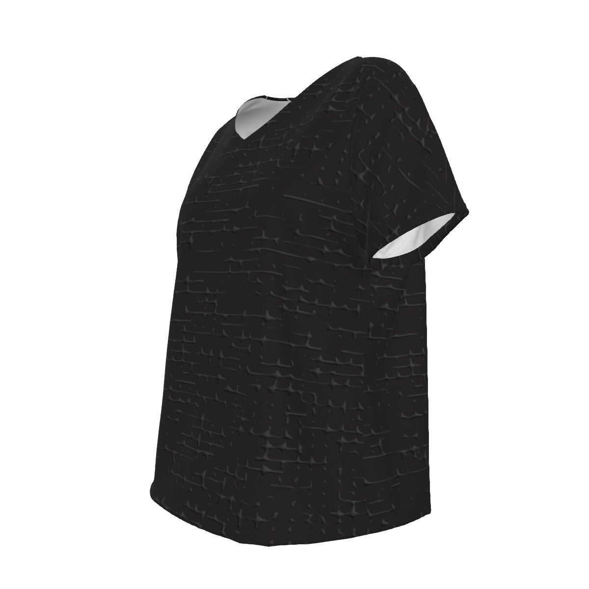 Women's V-Neck Short Sleeve T-shirt / Dark Distract