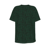 Men's short-sleeve T-shirt / Dark Green Burr Design