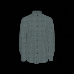 Front of a gray long sleeve shirt on a black background