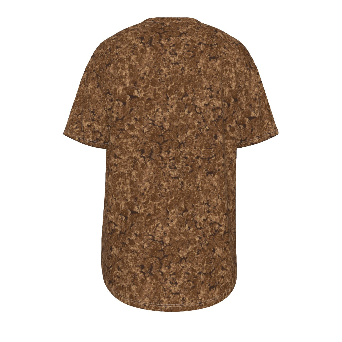 Men's short-sleeve T-shirt / Brown Flower Design