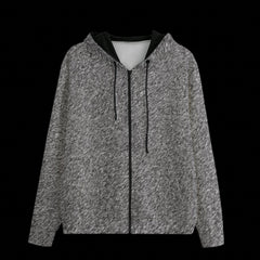 Front of hoodie with a unique pattern on a black background
