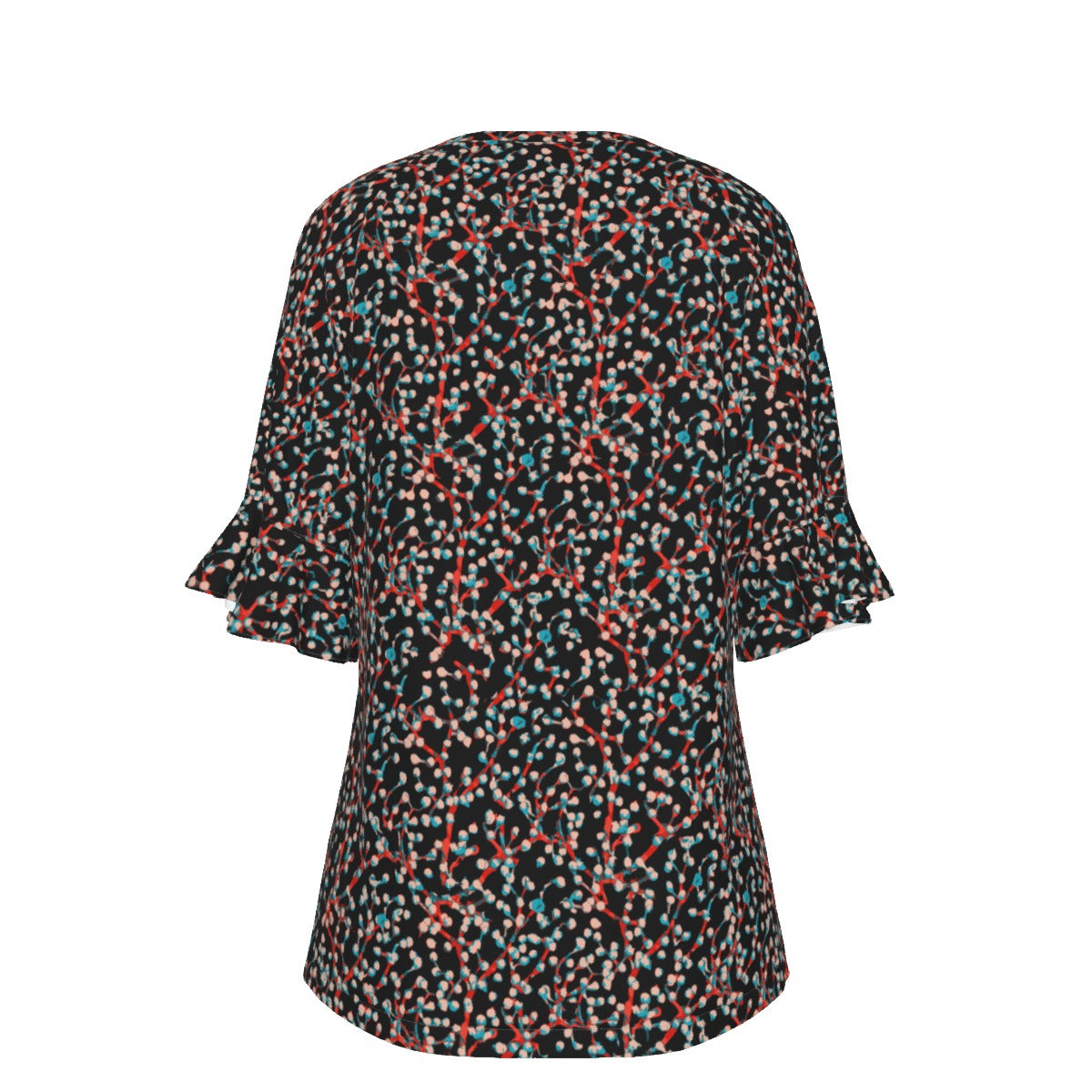 Bright Floral Soft Bell Sleeve CCW Blouse