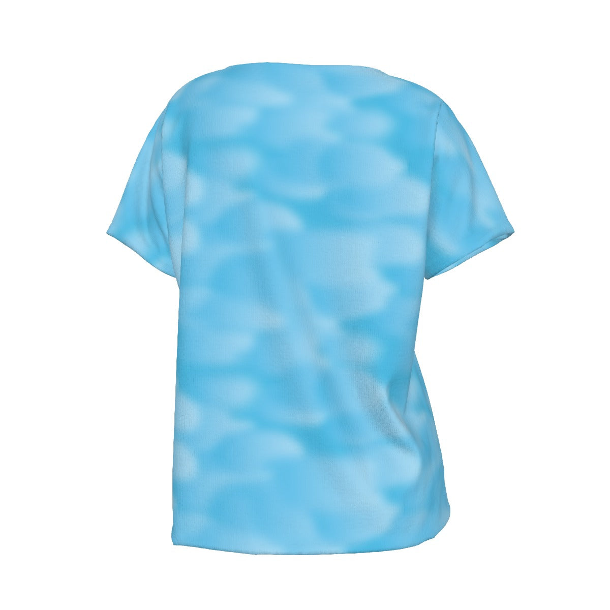 Women's V-Neck Short Sleeve T-shirt / Clouds Design