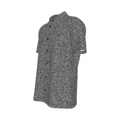 Men's Button Down Short Sleeve Shirt / Light Ash Design
