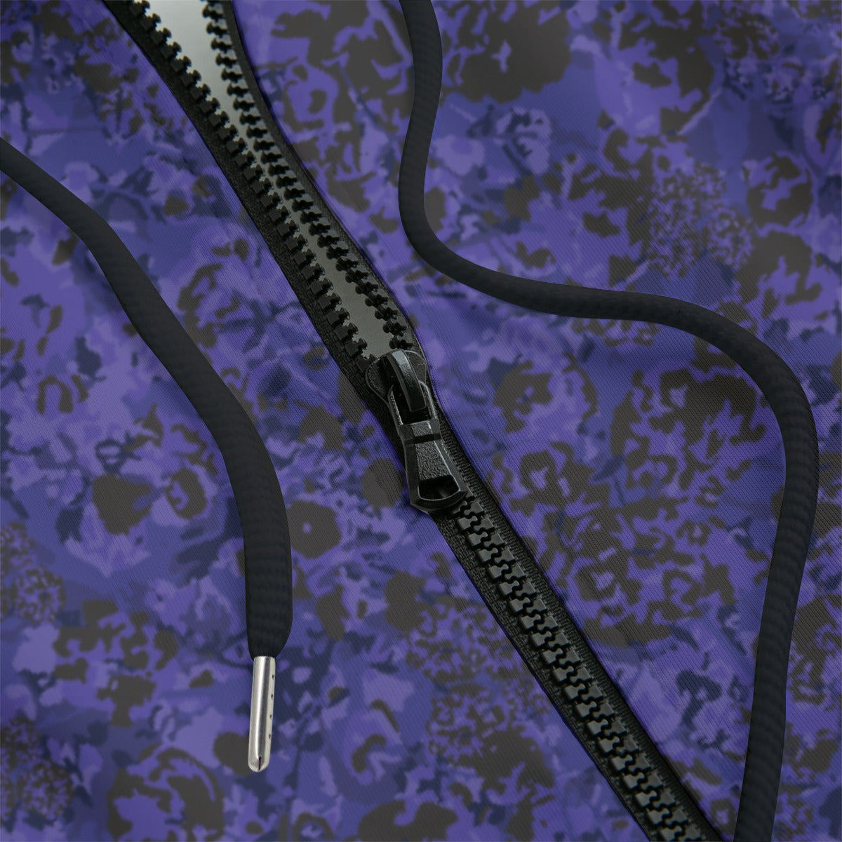 Dark Purple Joy Unisex Zip Up Hoodie