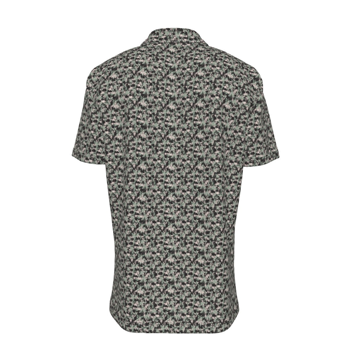 Men's Button Down Short Sleeve Shirt / Delicate Wild Sage Design