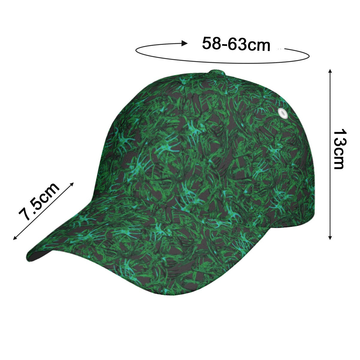 Peaked Mesh Cap with Black Buckle / Deer Antler Design