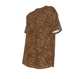 Men's short-sleeve T-shirt / Brown Flower Design