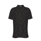 Men's Button Down Short Sleeve Shirt / Color Weave Dark Design