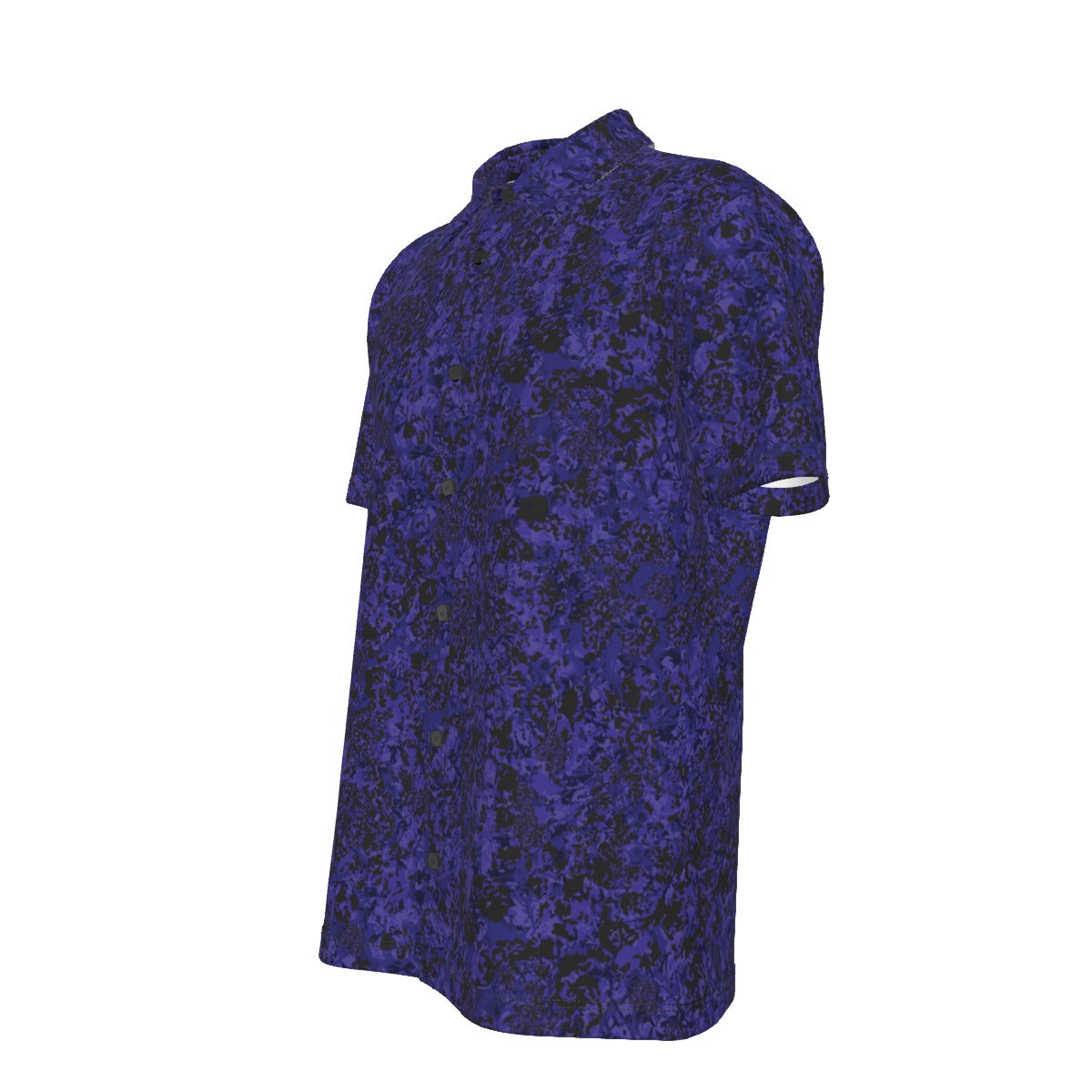 Men's Button Down Short Sleeve Shirt / Dark Purple Joy Design
