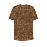 Men's short-sleeve T-shirt / Brown Flower Design