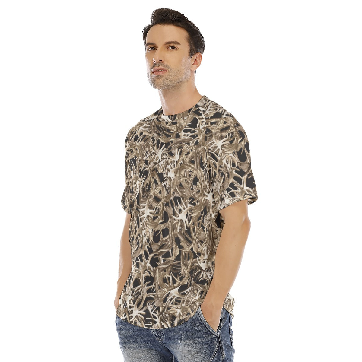 Men's short-sleeve T-shirt / Random Antler on Black