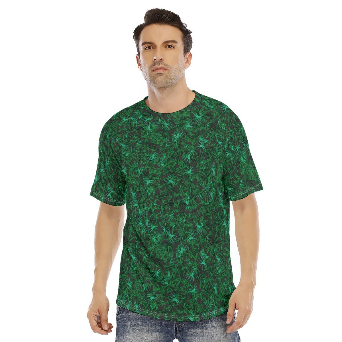 Men's short-sleeve T-shirt / Antler Random Green Design